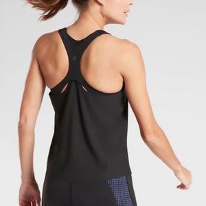 Athleta 2 in 1 ultimate support top, black